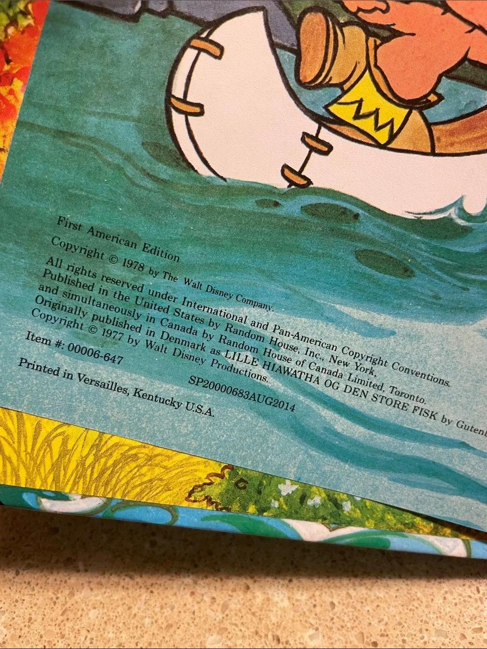 Disney Little Hiawatha Kids Book - Blue Cover